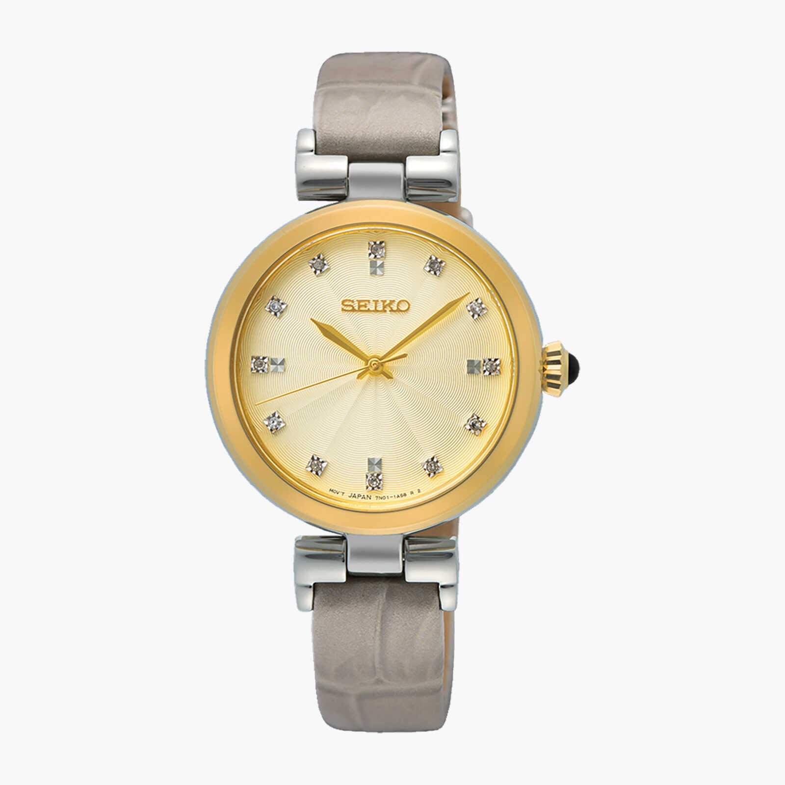 שעון SEIKO עם יהלומים וזכוכית ספיר קריסטל