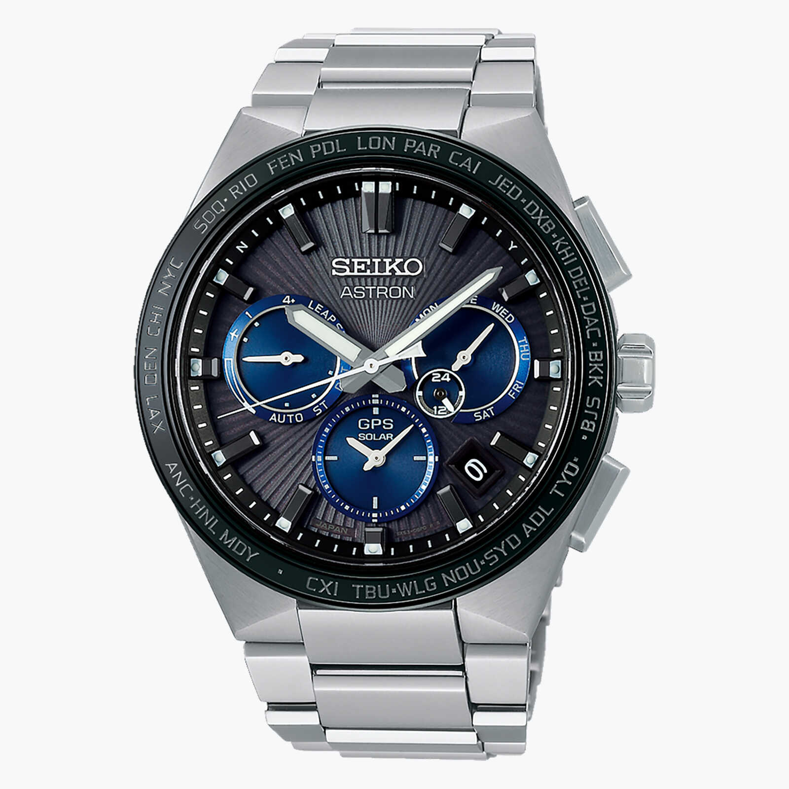 שעון Seiko Astron GPS Solar בעיצוב ספורטיבי