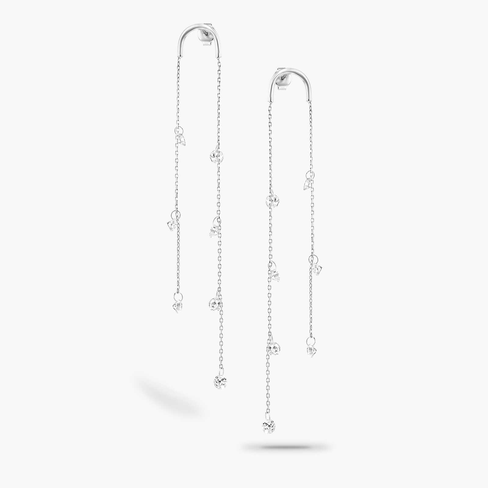 עגילי זהב בשיבוץ זירקונים