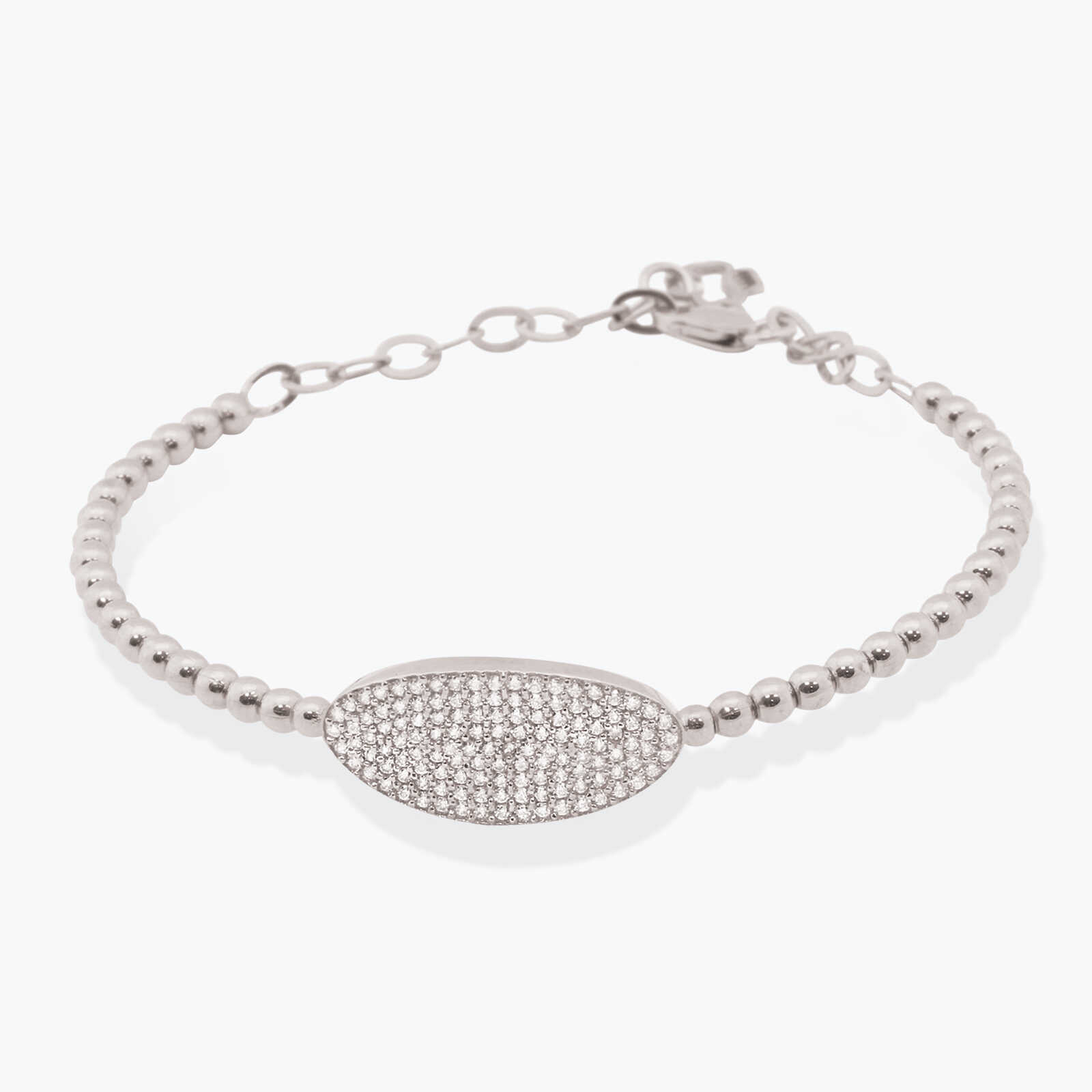 צמיד זהב משובץ