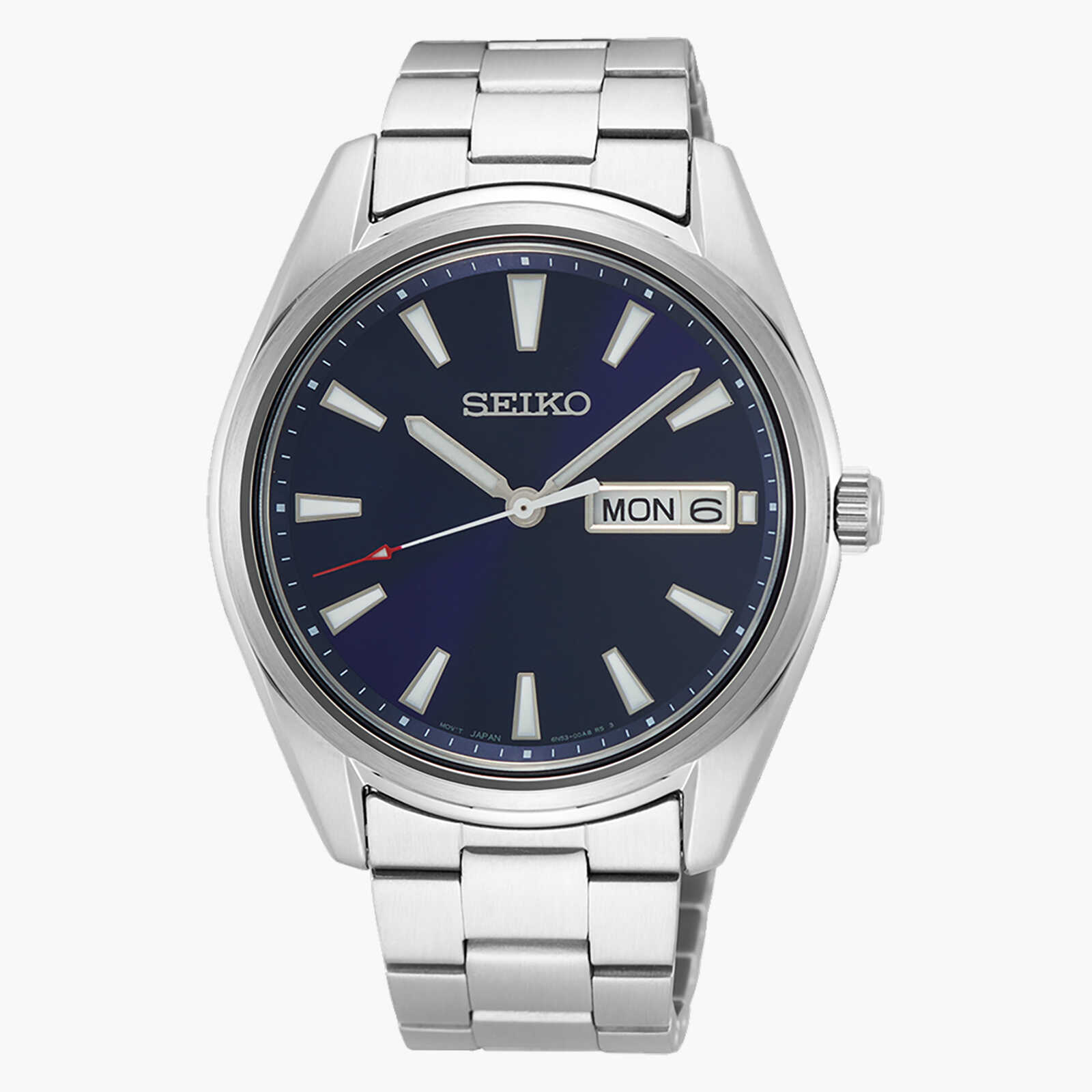 שעון SEIKO עם לוח כחול וזכוכית ספיר
