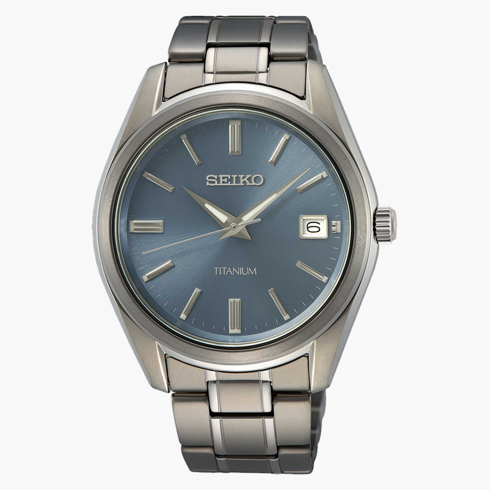 שעון SEIKO TITANIUM לוח תכלת