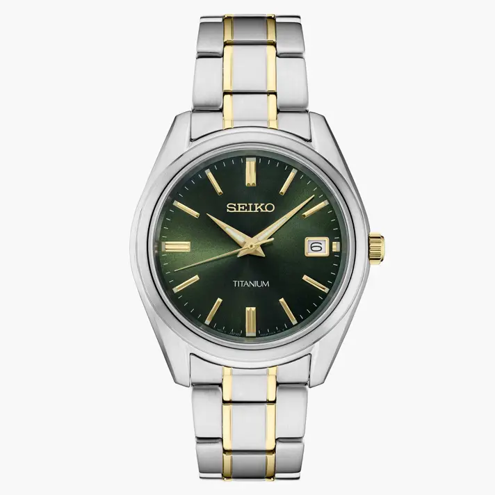 שעון SEIKO TITANIUM לוח ירקרק