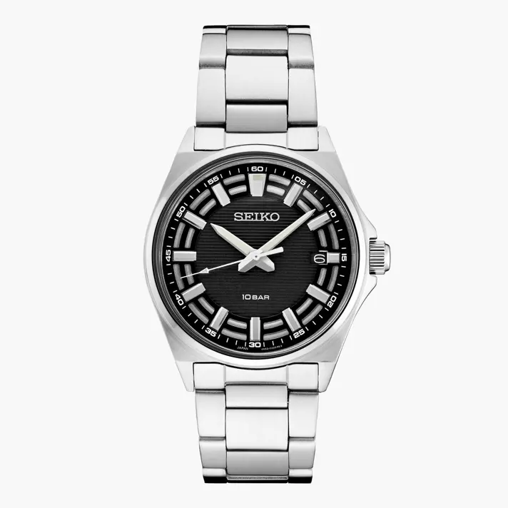 שעון SEIKO עם לוח שחור