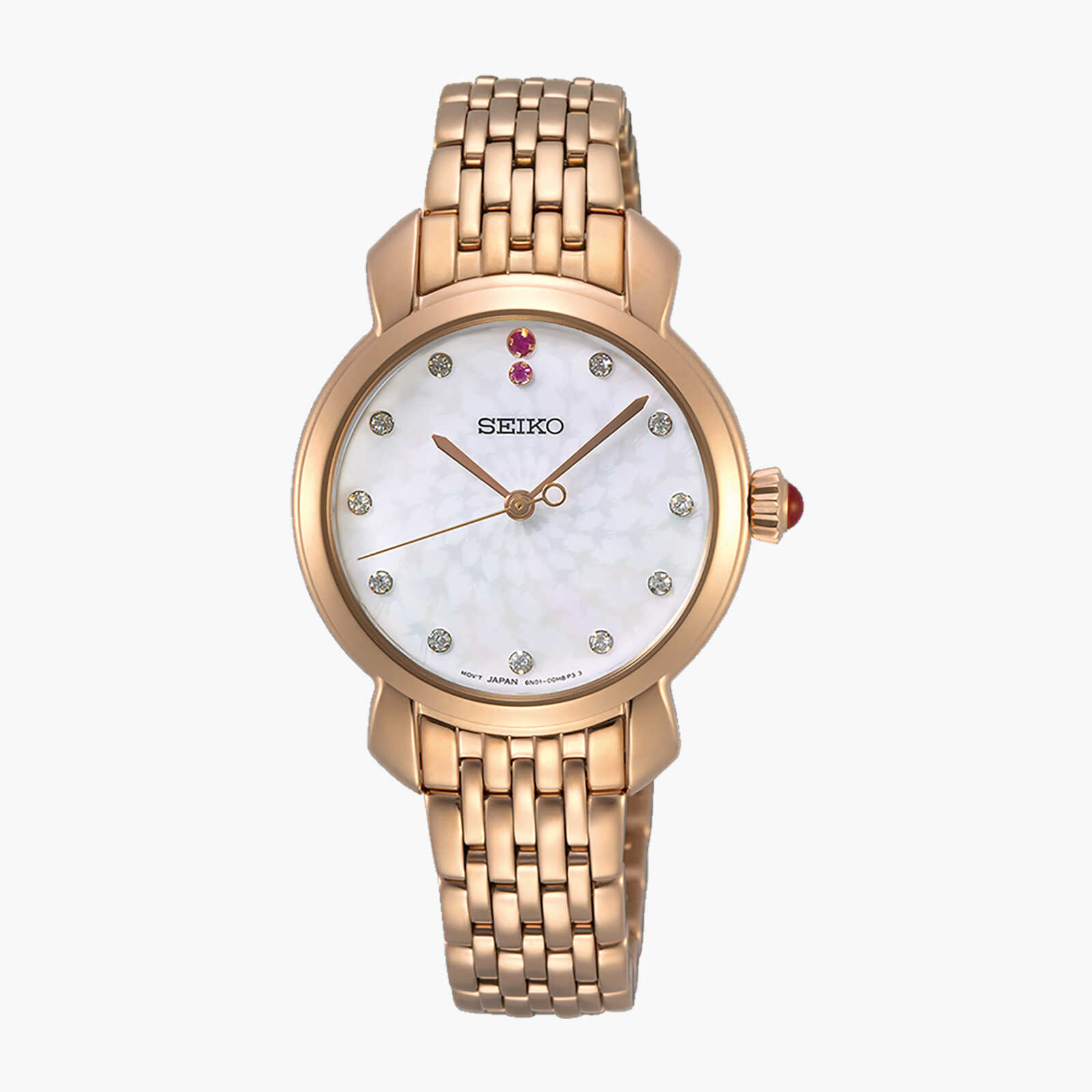 שעון SEIKO לנשים עם אבני קריסטל