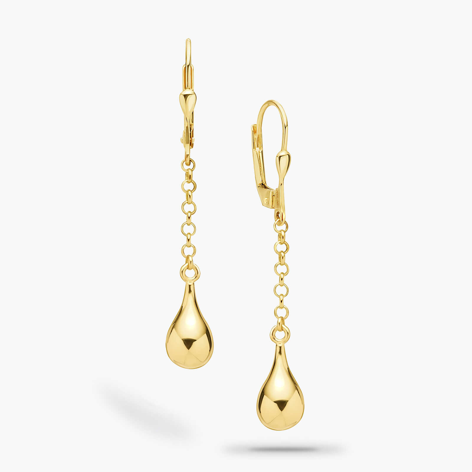 עגילי זהב מורי ארוכים