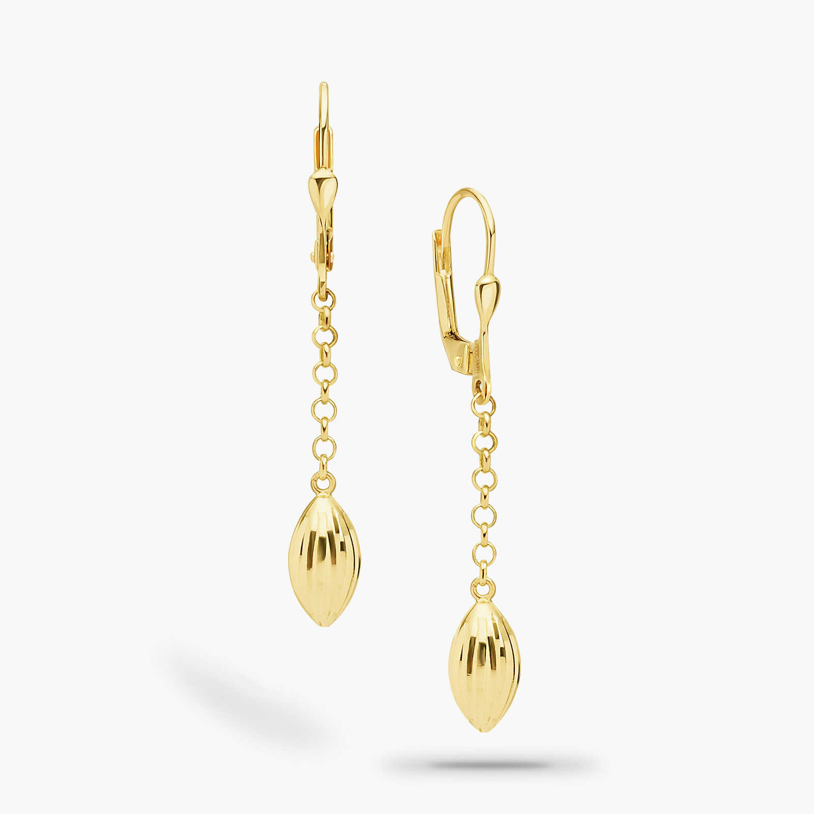 עגילי ג'יזל זהב תלויים