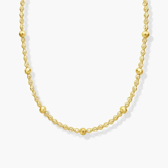 שרשרת זהב מונקו "נמתחת"- מקולקציית GOLDEN GLOW