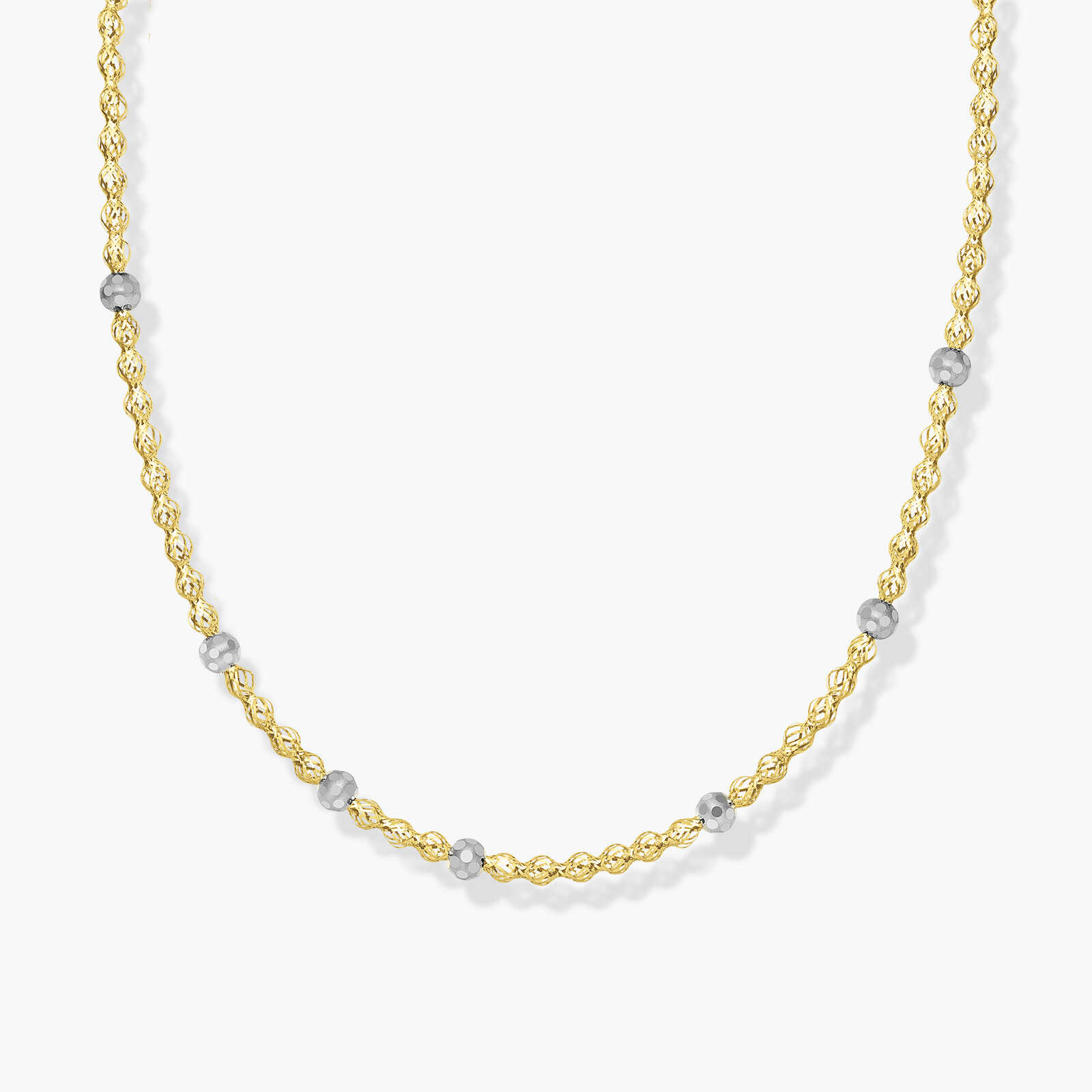 שרשרת זהב מונקו "נמתחת"- מקולקציית GOLDEN GLOW