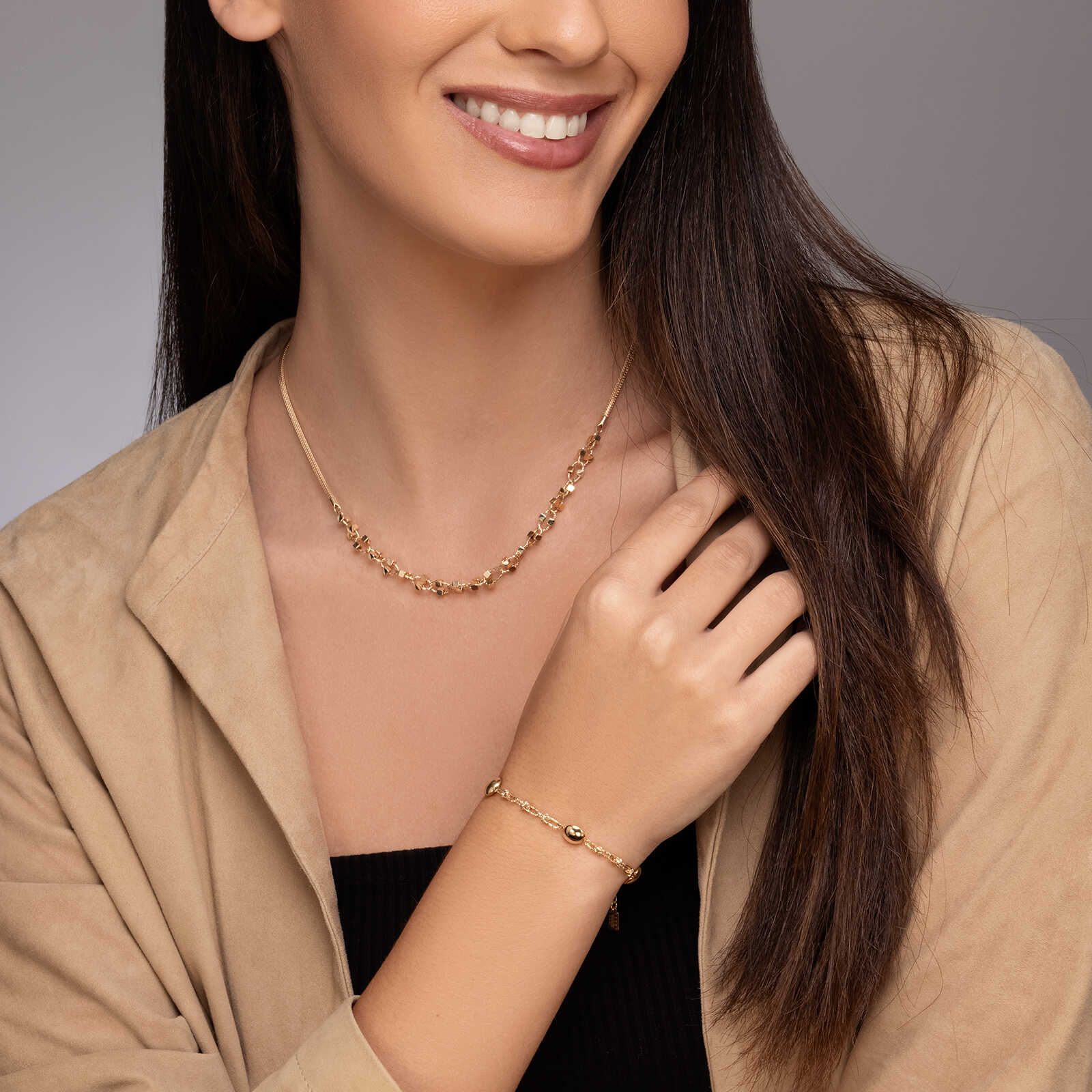 שרשרת זהב לימה- מקולקציית GOLDEN GLOW