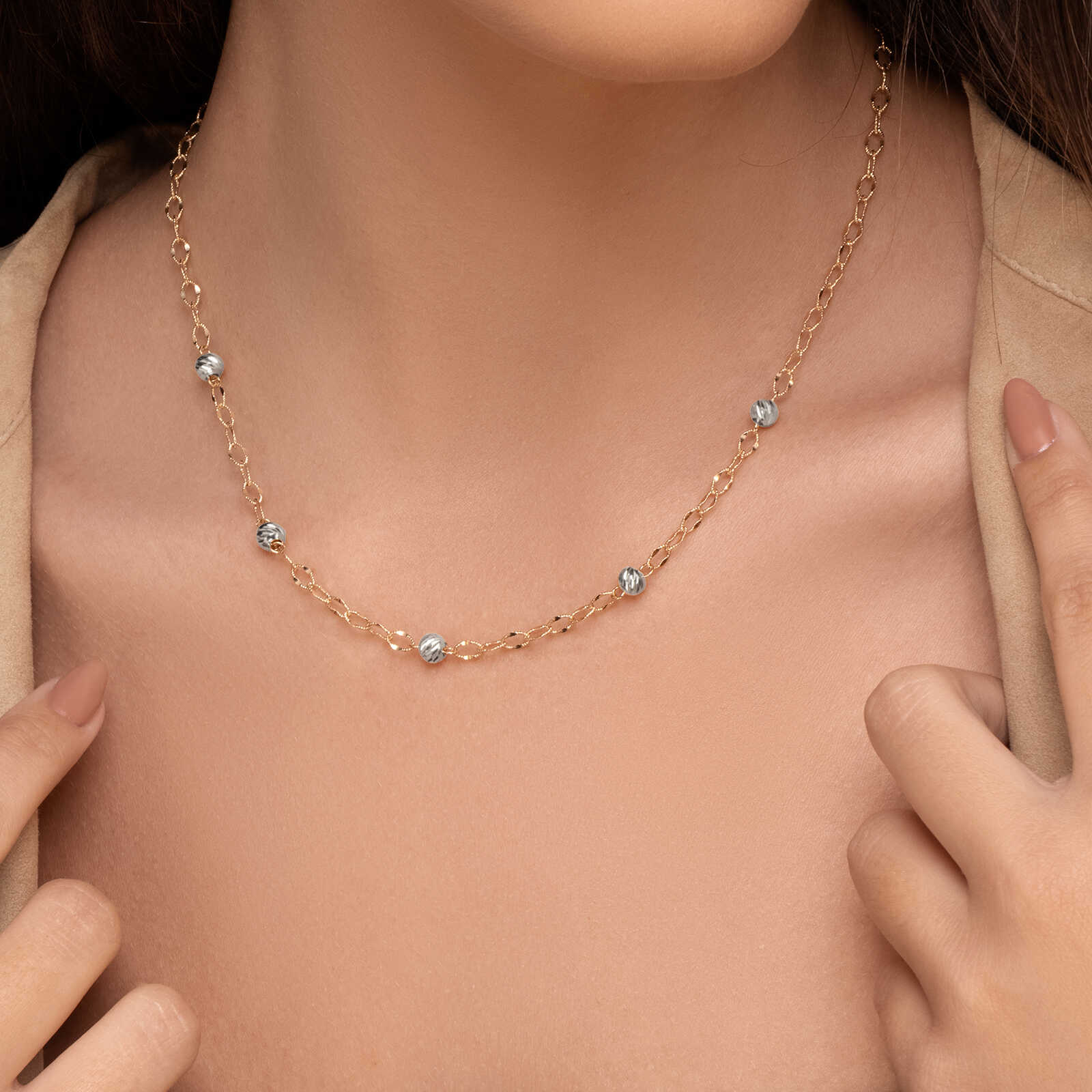 שרשרת זהב מדריד- מקולקציית GOLDEN GLOW