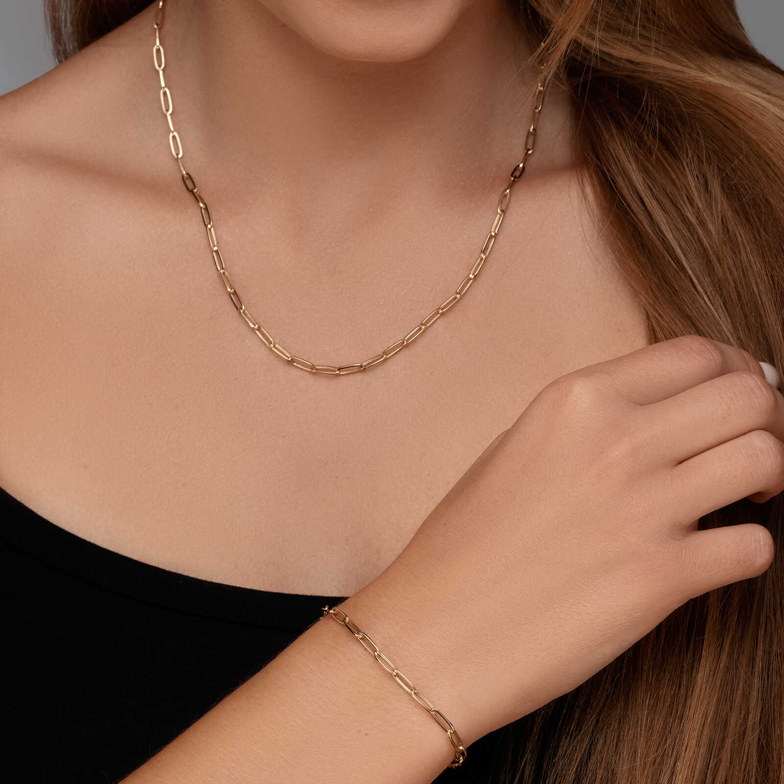 שרשרת אייבי- חוליות זהב 14K