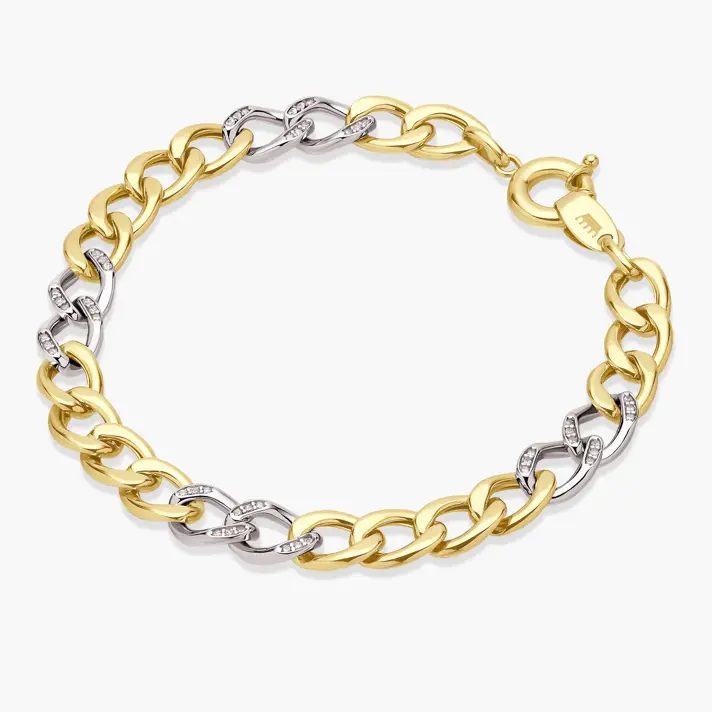 צמיד זהב רומי- חוליות בשיבוץ זרקונים