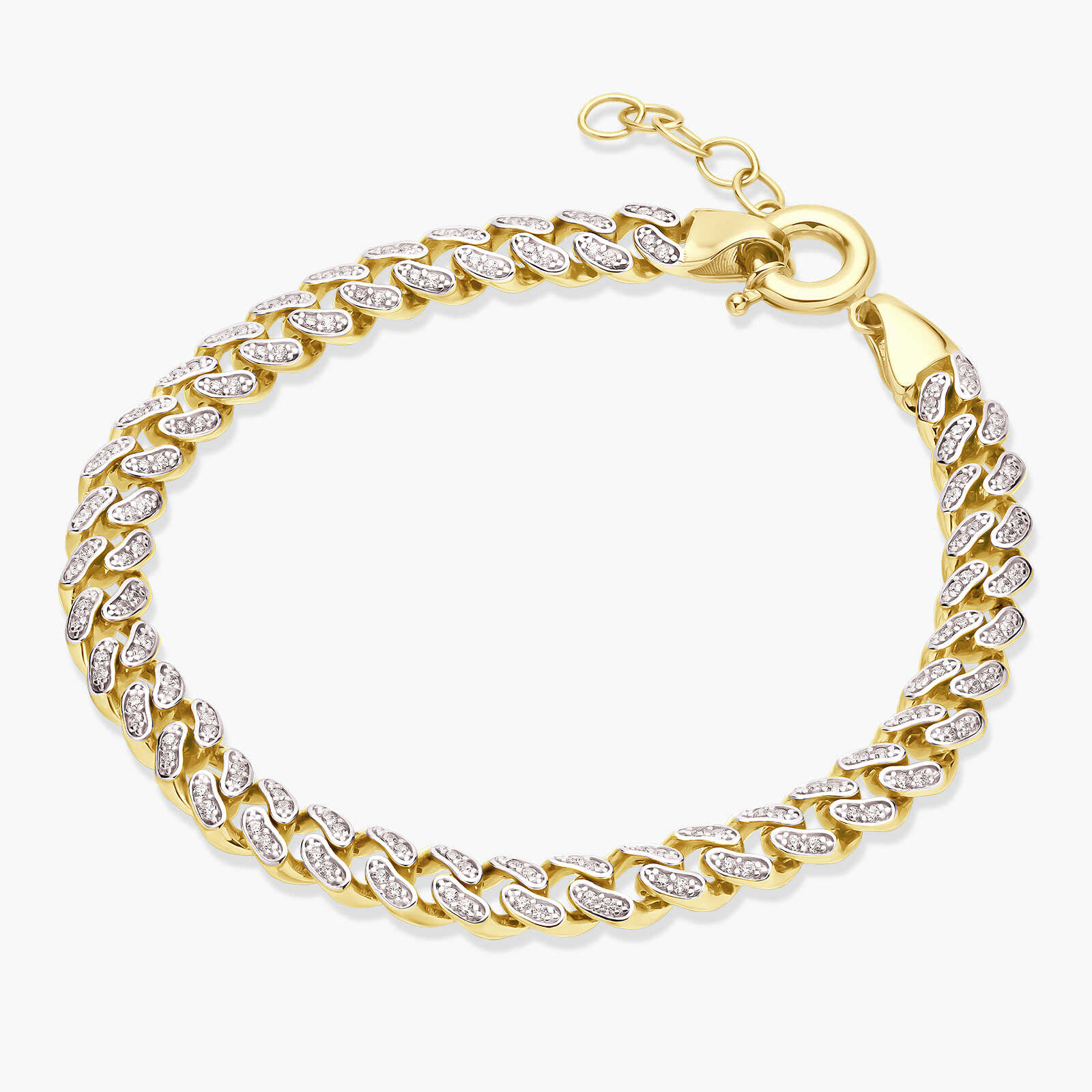 צמיד זהב גלורי- זהב 14K משובץ זרקונים