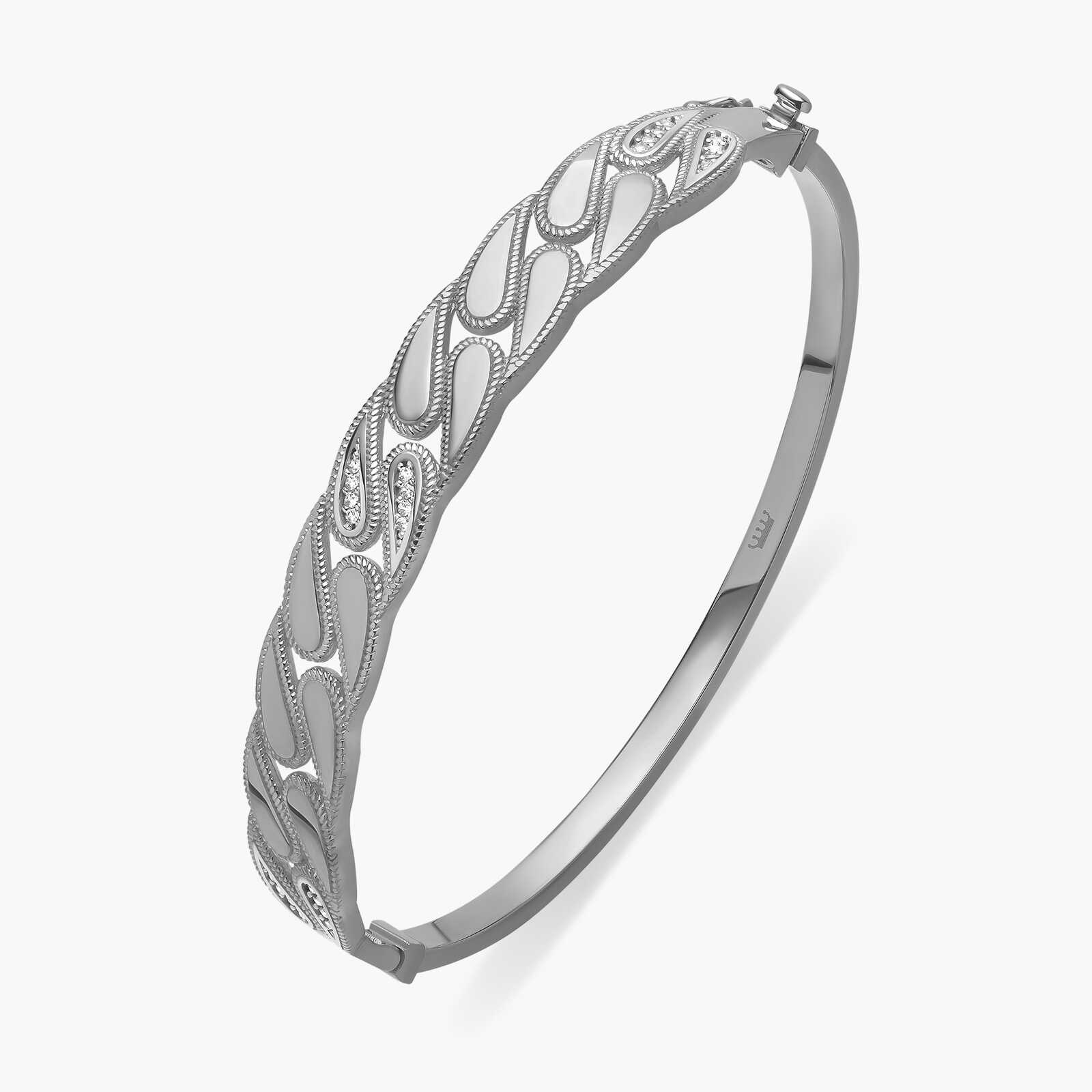 צמיד קשיח מילי- זהב משובץ זרקונים