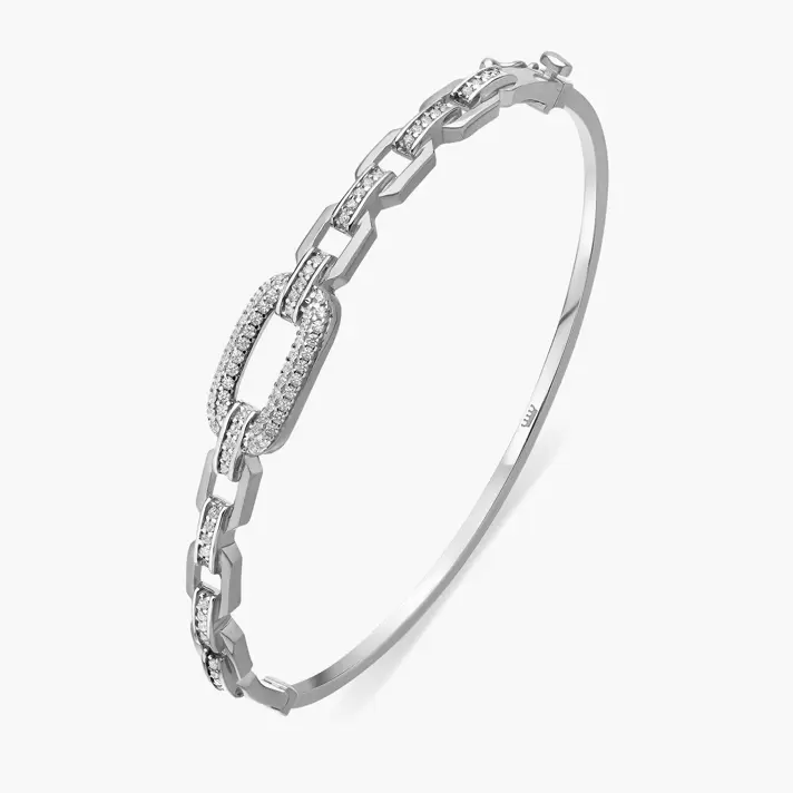 צמיד זואי- זהב קשיח ושיבוץ זרקונים