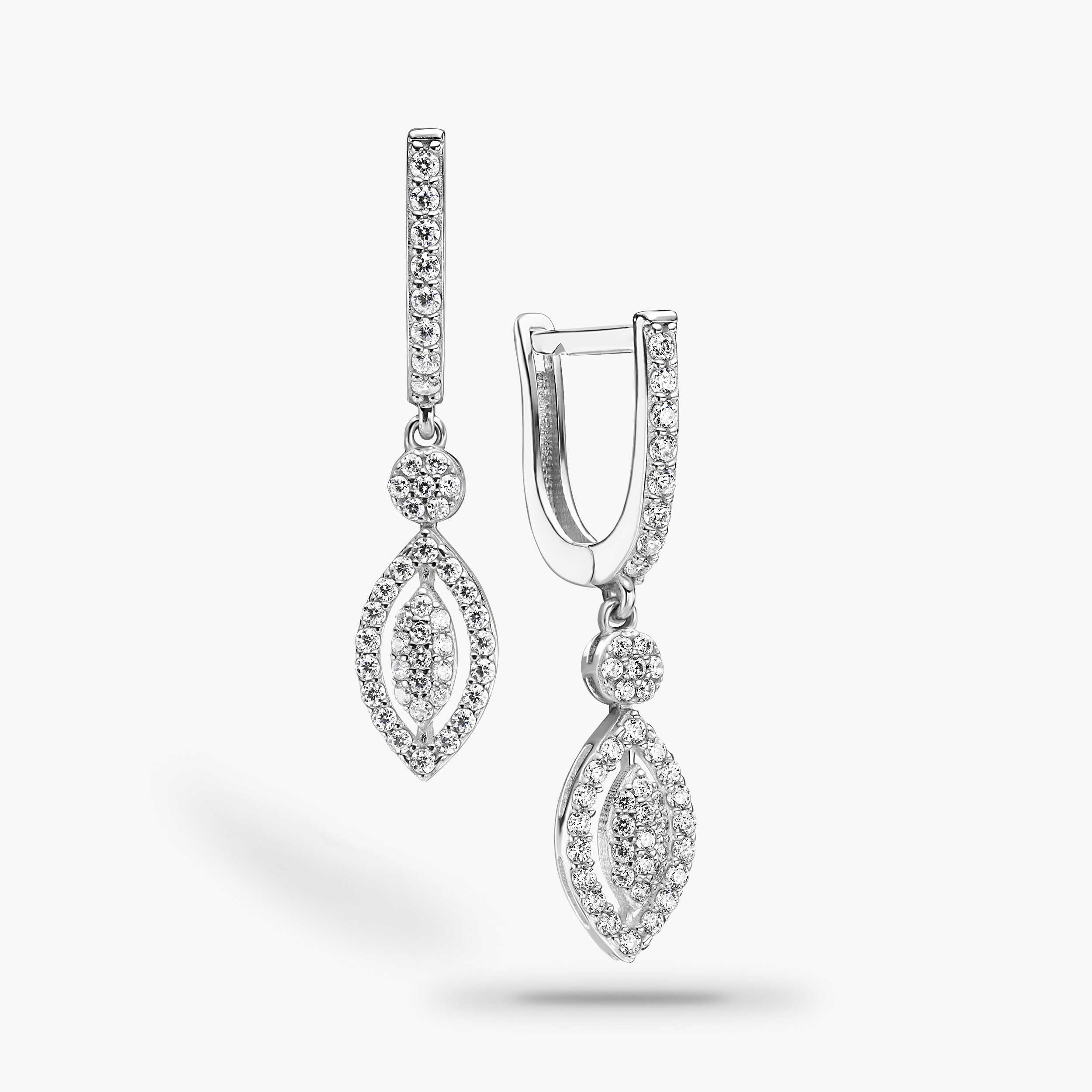 עגילי זהב טיפות תלויות