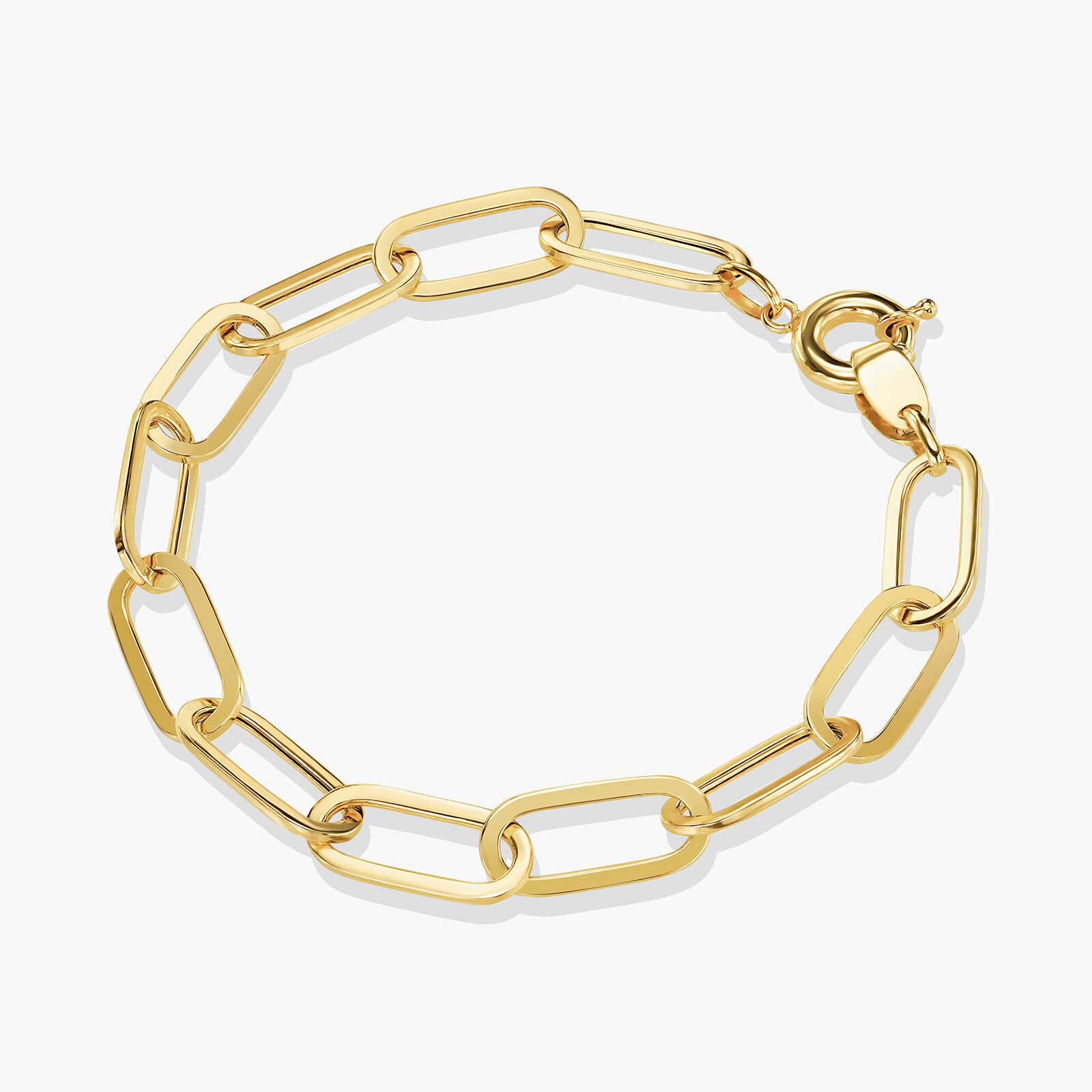 צמיד חוליות זהב באורך 18 ס"מ.