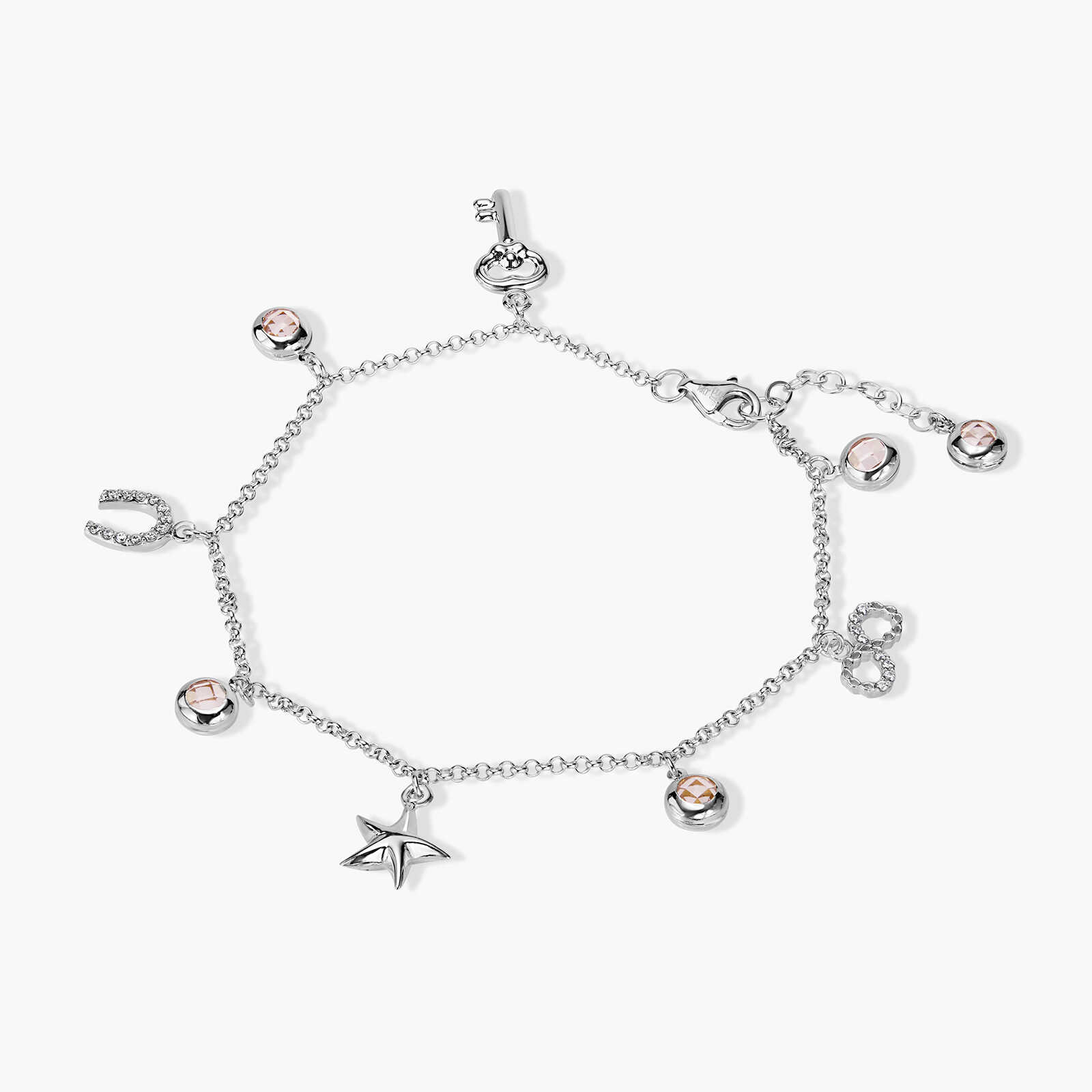 צמיד זהב עם 9 צ'רמים