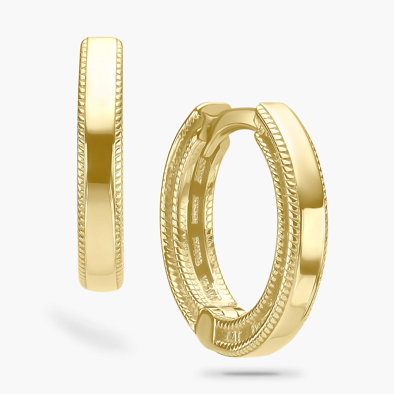 עגילי חישוק מזהב 14K