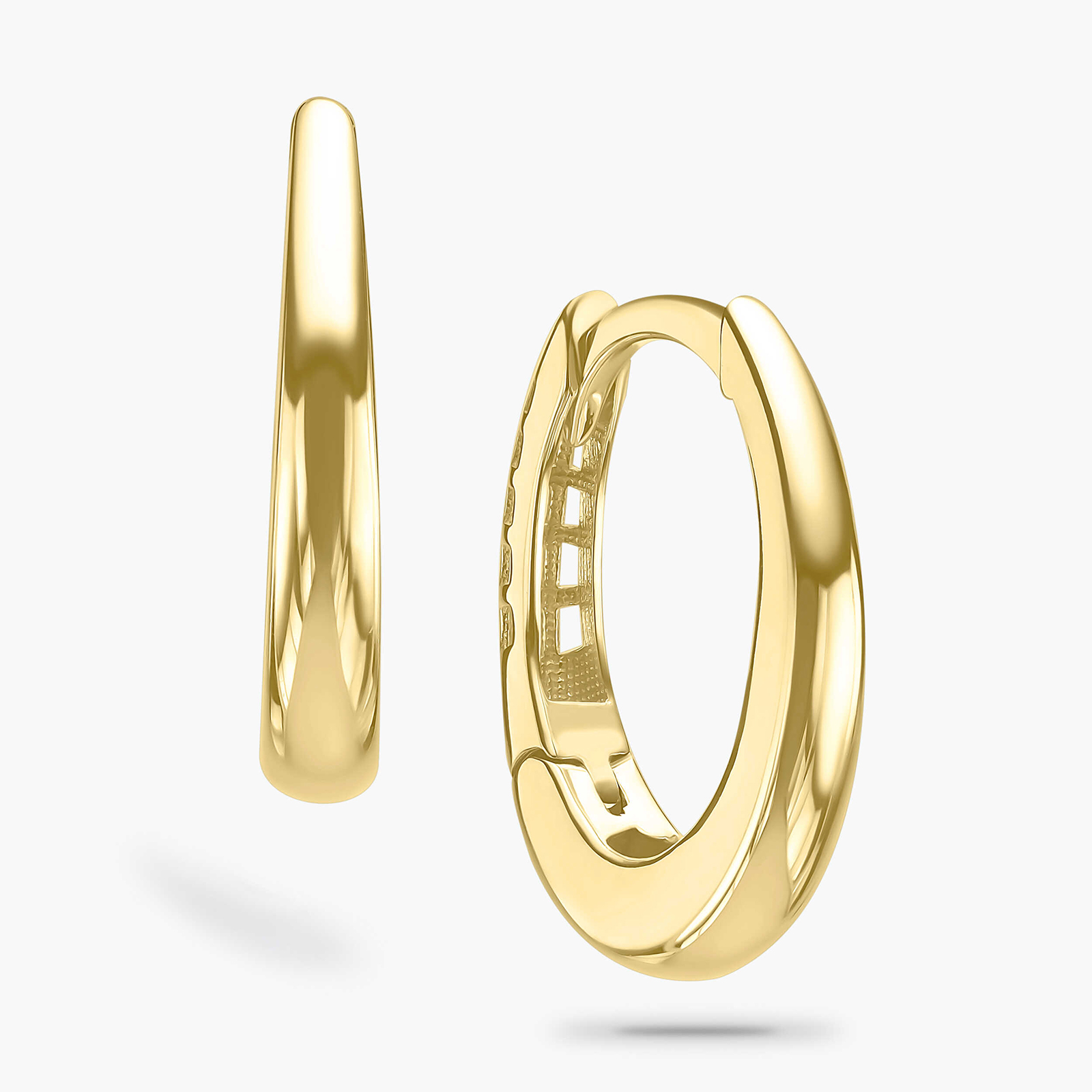 עגילי זהב בצורת בננה