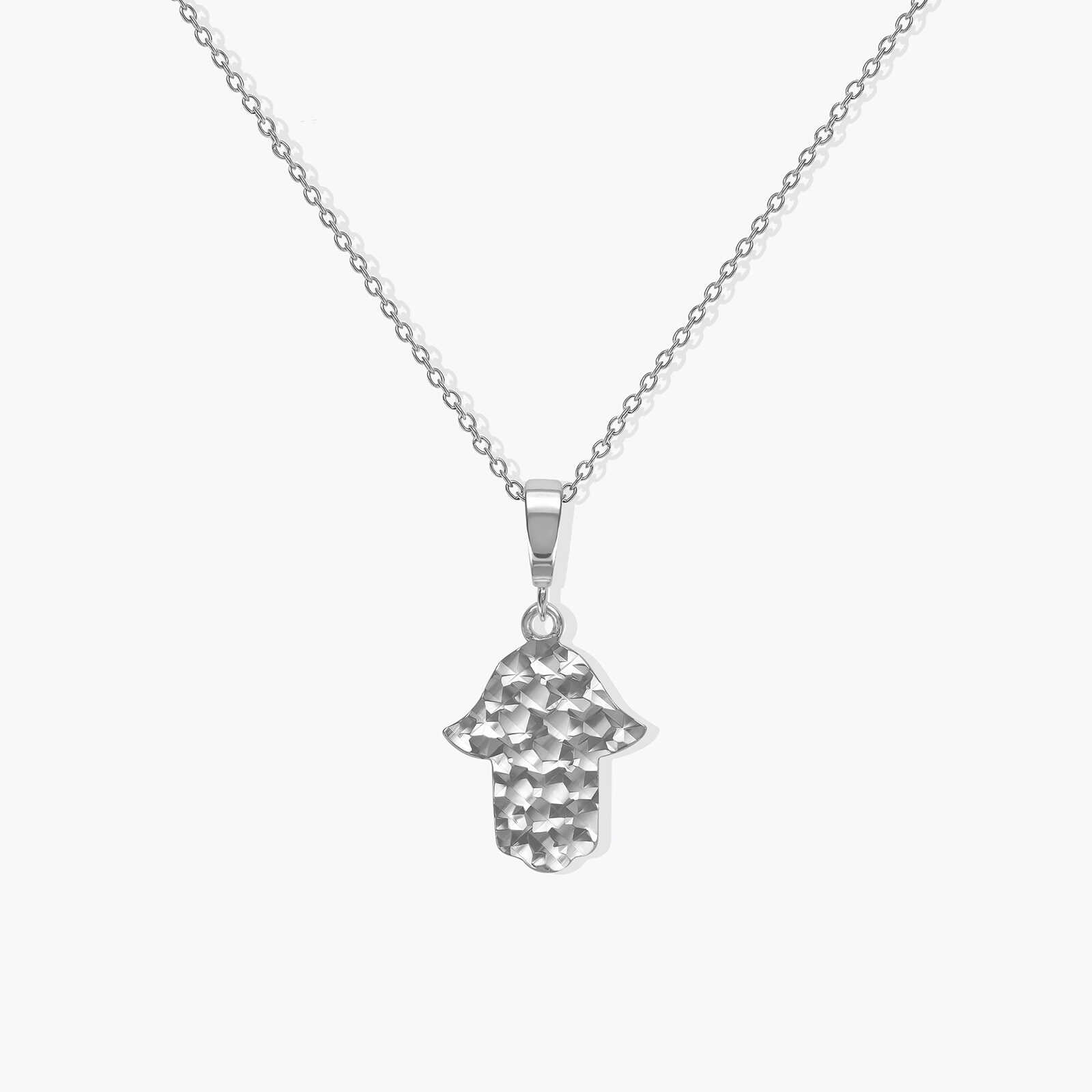 תליון זהב חמסה רקועה מזהב בגימור לייזר מנצנץ