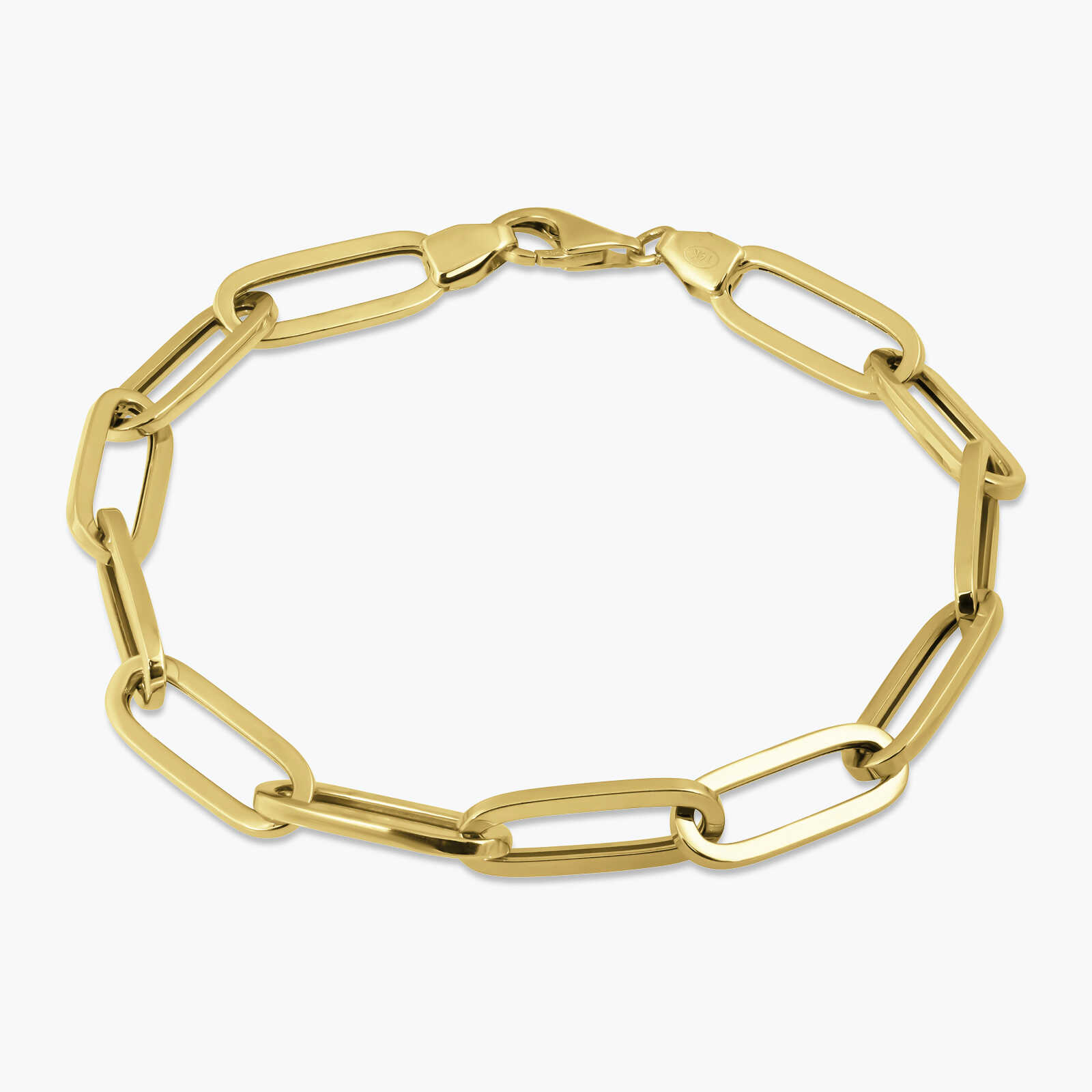 צמיד חוליות מזהב 14K במראה מינימליסטי