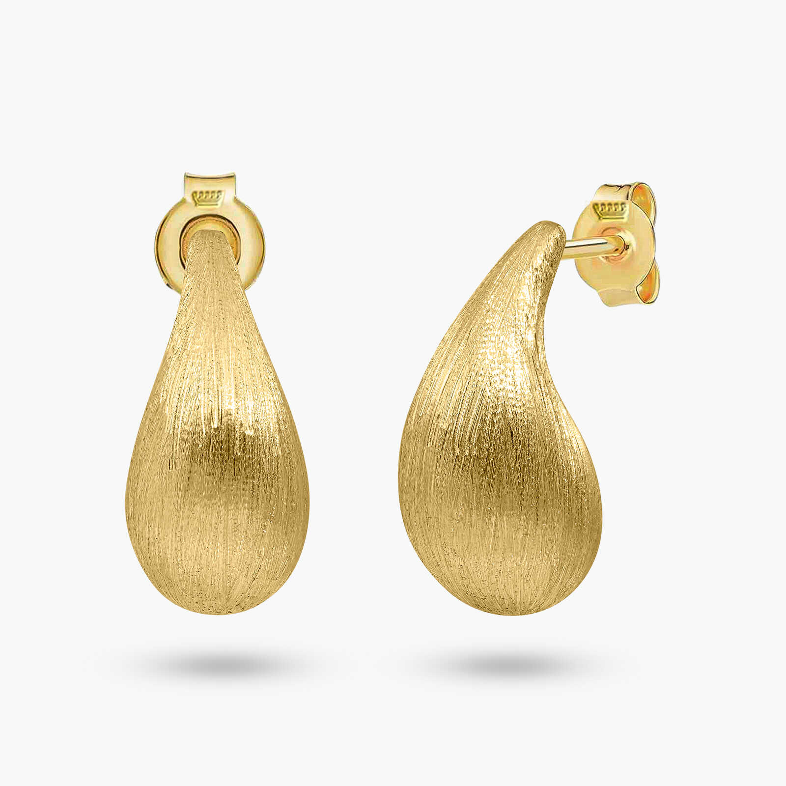 עגילי טיפה בגימור מט