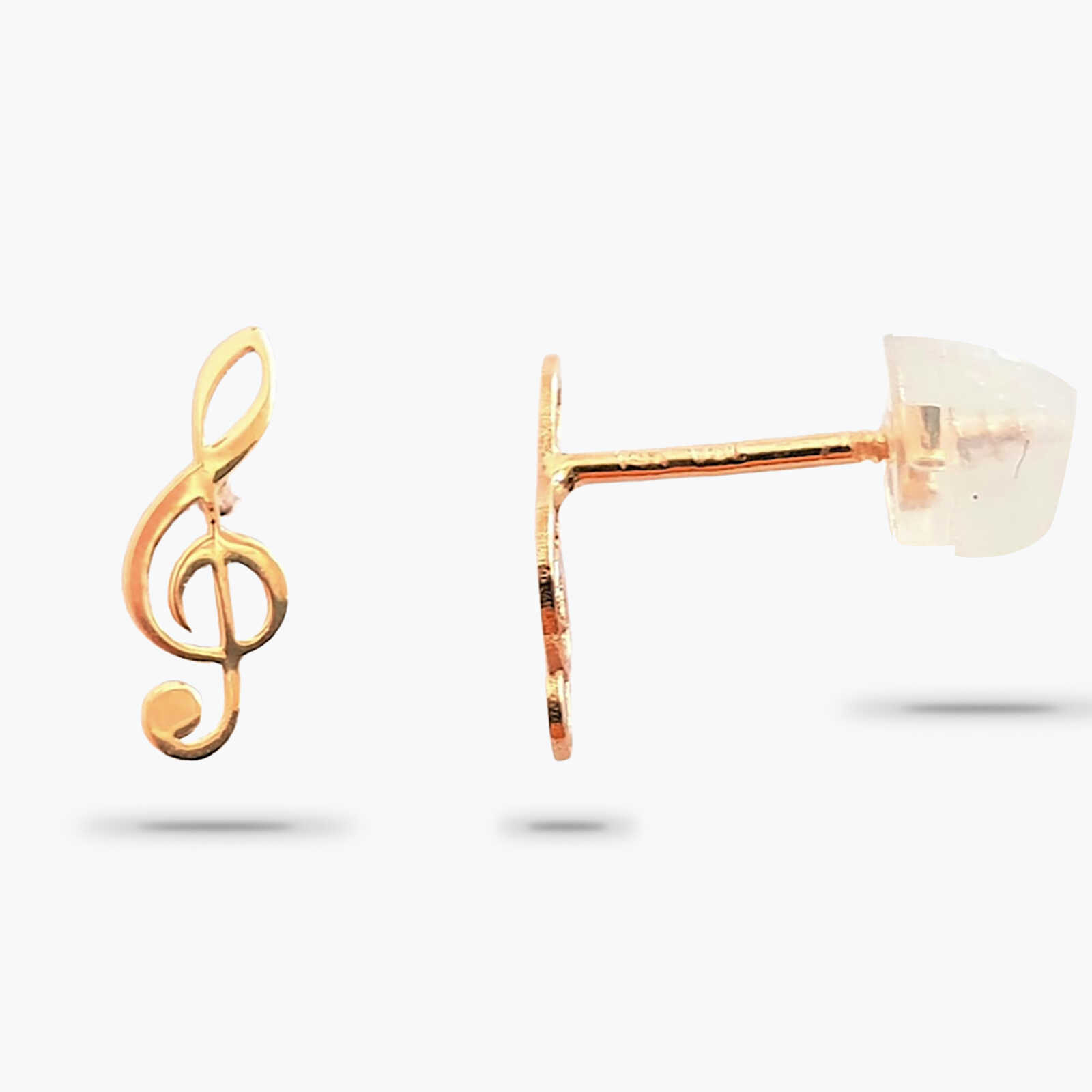 עגילי זהב מפתח סול