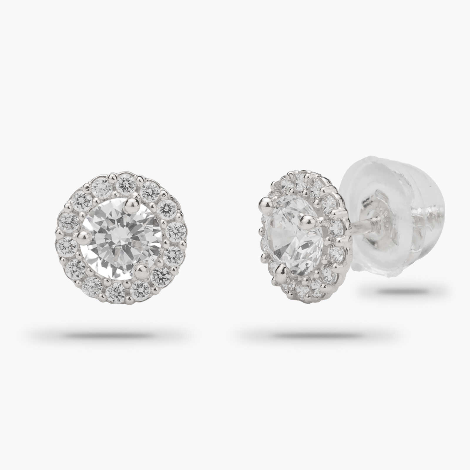 עגילי זהב משובצי זרקונים