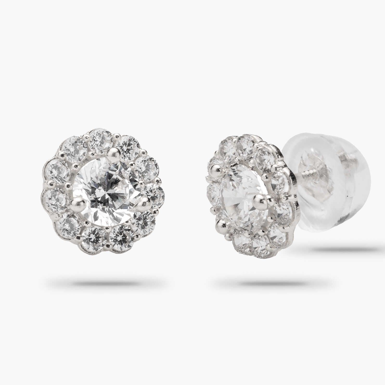 עגילי זהב משובצי זרקונים