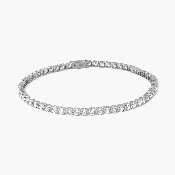 צמיד טניס משובץ זרקונים נוצצים