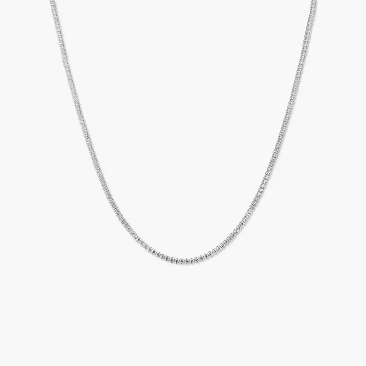 שרשרת זהב 43 ס"מ טניס משובצת זרקונים