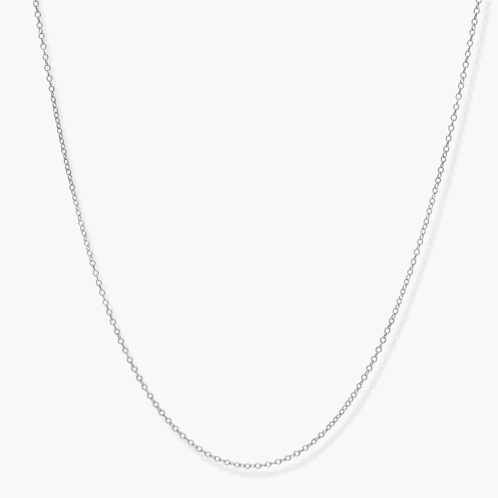 שרשרת זהב לבן לתליונים - קוטר חוליה 1.5 מ"מ