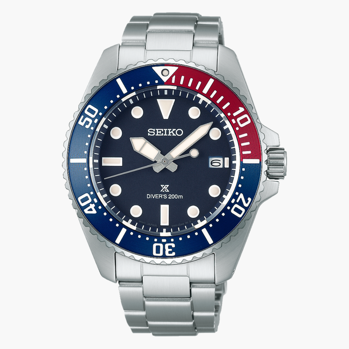 שעון צלילה Seiko Prospex Solar Diver's in Blue-Red-Blue