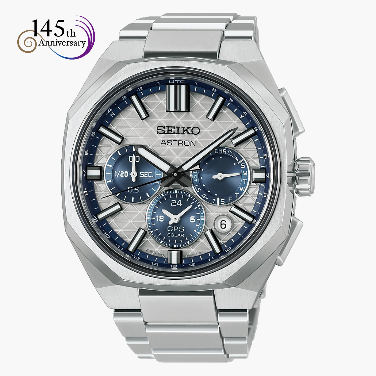 שעון Seiko Astron GPS Solar Dual-Time Chronograph  