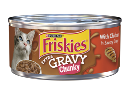 24 יח פריסקיז שימורים לחתול נתחי צ'אנקי עוף עם EXTRA רוטב