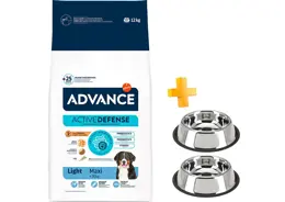 מבצע! בקניית אדוונס מזון יבש לכלב בוגר מגזע גדול לייט עוף קבל 2 קערות נירוסטה במתנה