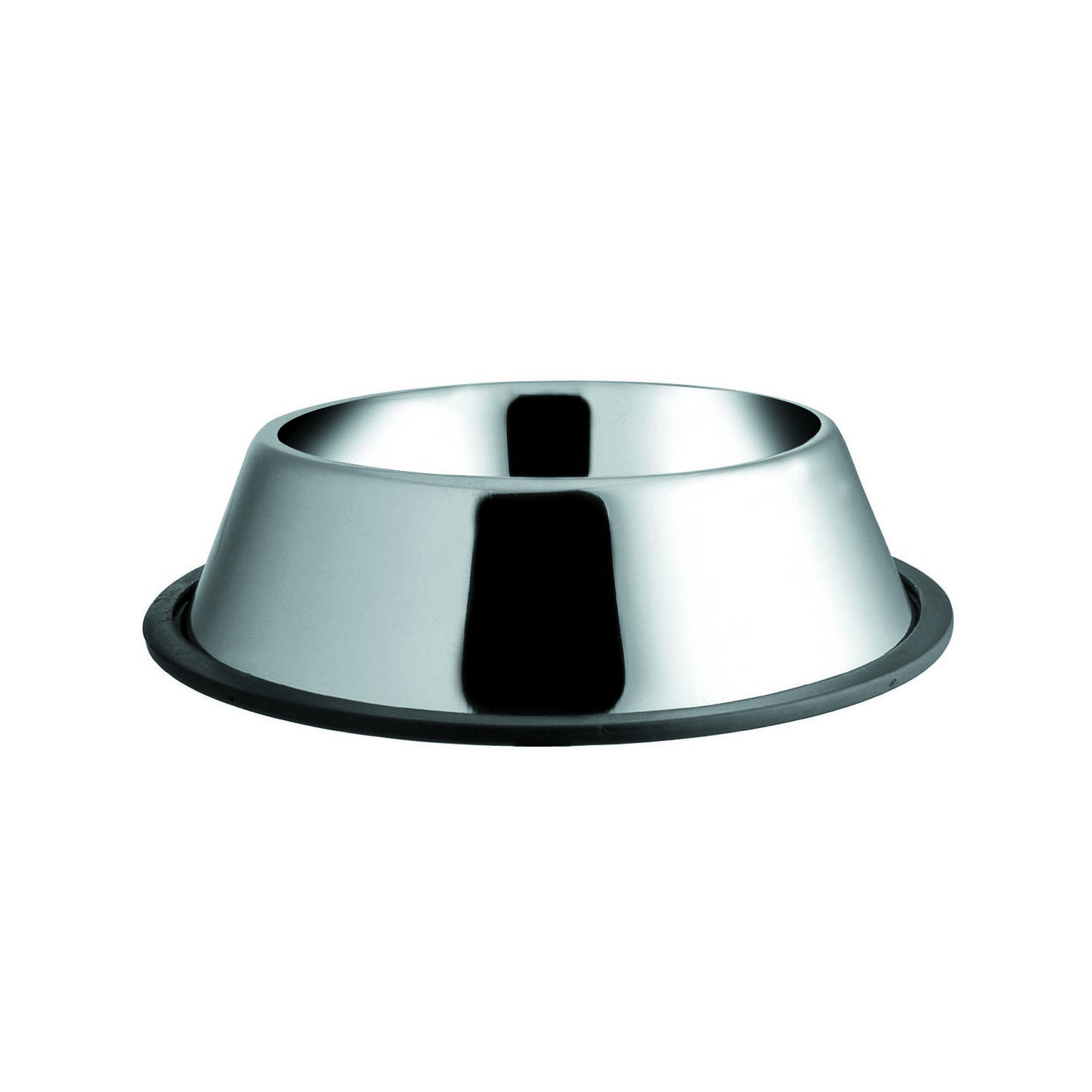 צלחת נירוסטה עם שוליים רחבים לכלב 15ס"מ