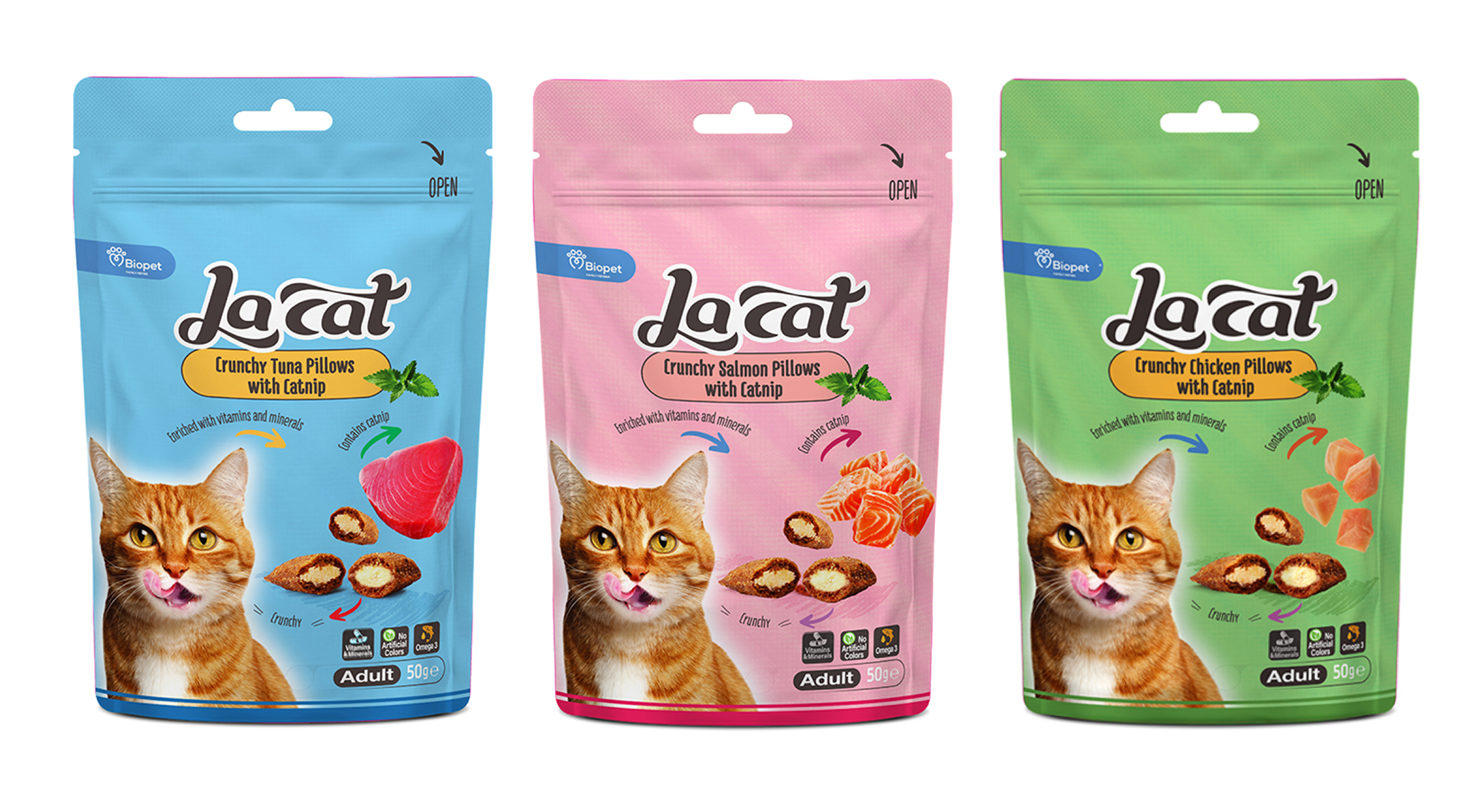 חטיף לה קט כריות עם קטניפ - מבחר טעמים לבחירה