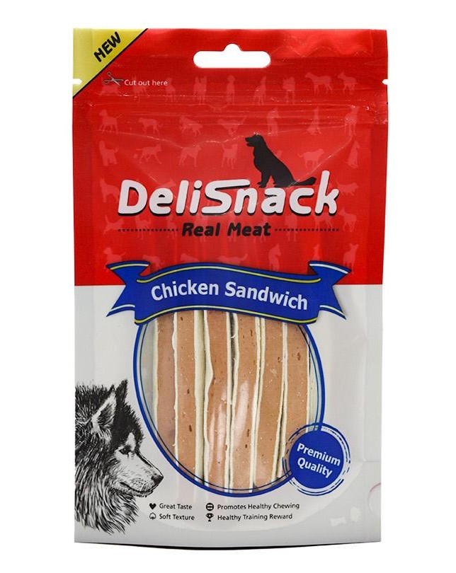 דליסנק חטיף לכלב סנדוויץ עוף