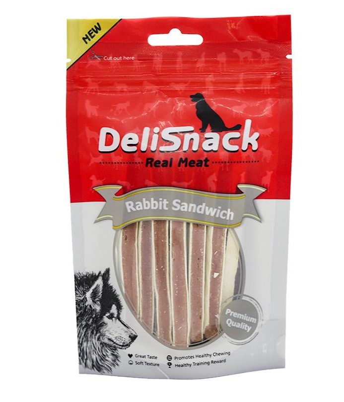 דליסנק חטיף לכלב סנדוויץ ארנב