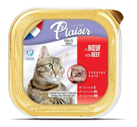 פלזיר מעדן לחתול בוגר בטעם בקר