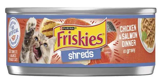 24 יח פריסקיז שימורים לחתול נתחי עוף וסלמון ברוטב