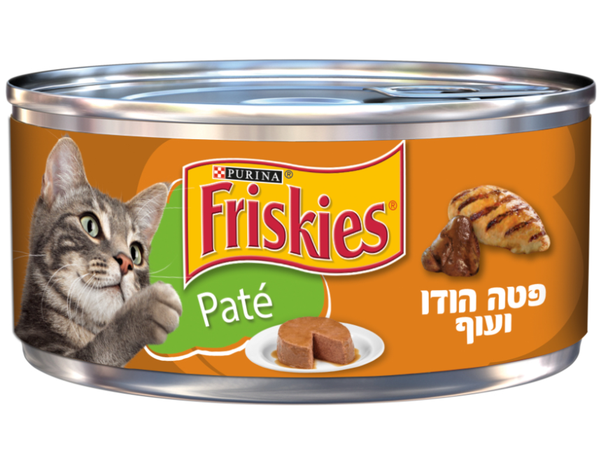 24 יח פריסקיז שימורים לחתול פטה הודו ועוף