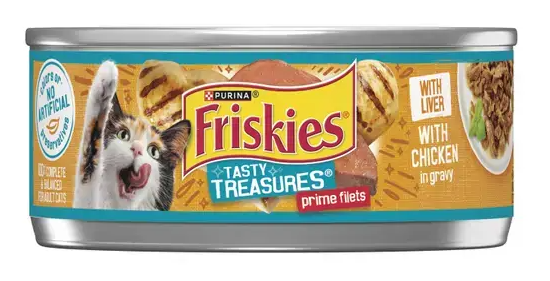 פריסקיז Tasty Treasures נתחי עוף וכבד ברוטב 