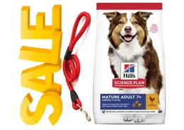 מבצע! מזון לכלבים מבוגרים הילס סיינס פלאן עוף + רצועה במתנה