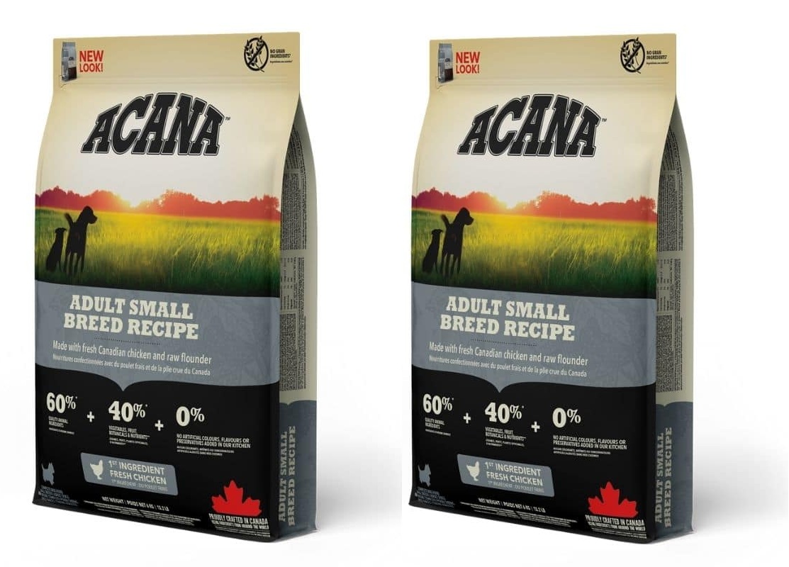 שני שקי אקאנה לכלב בוגר גזע קטן 6ק"ג כל שק