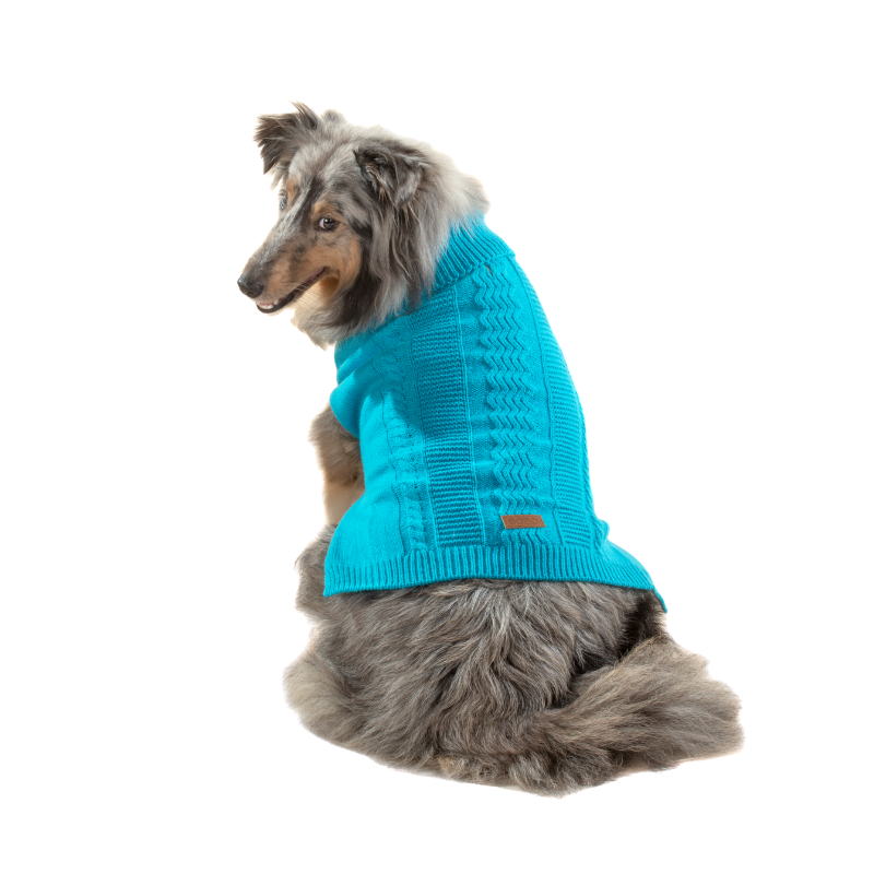 מבצע חורף! 20% הנחה על בובו סוודר תכלת לכלב - גודל לבחירה 
