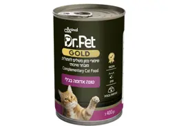 מגש שימורי דר פט גולד טונה אדומה בג'לי לחתול (24 יחידות)